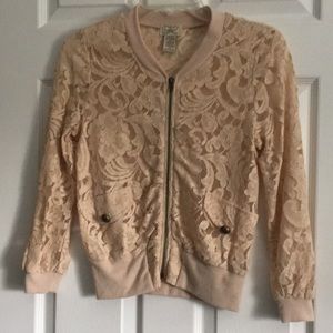 Zip up lacy jacket